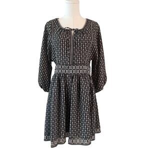 Max Studio Puff Sleeve Boho‎ Minidress Size Small
